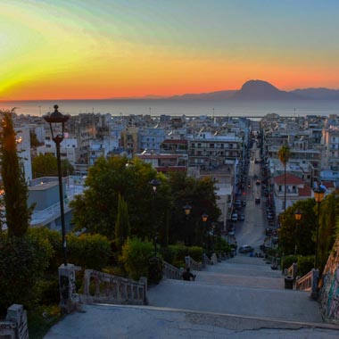 View of Patras Marina and the Rio-Antirrio Bridge